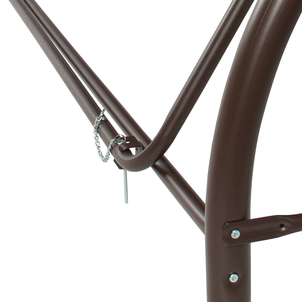 3-Seat Converting Outdoor Patio Swing with Canopy, Brown U976881