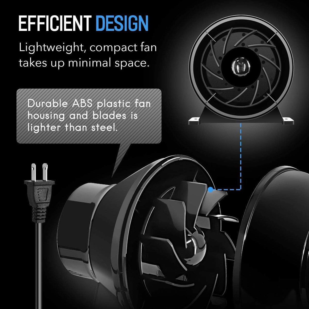 4 Inch 195 CFM Inline Fan Carbon Filter 8 Feet Ducting Combo with Variable Speed Controller J538