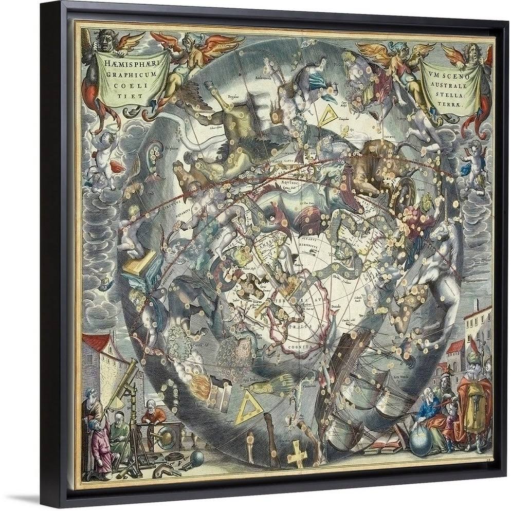 Black Float Frame Canvas Art 24 x 24 X6005