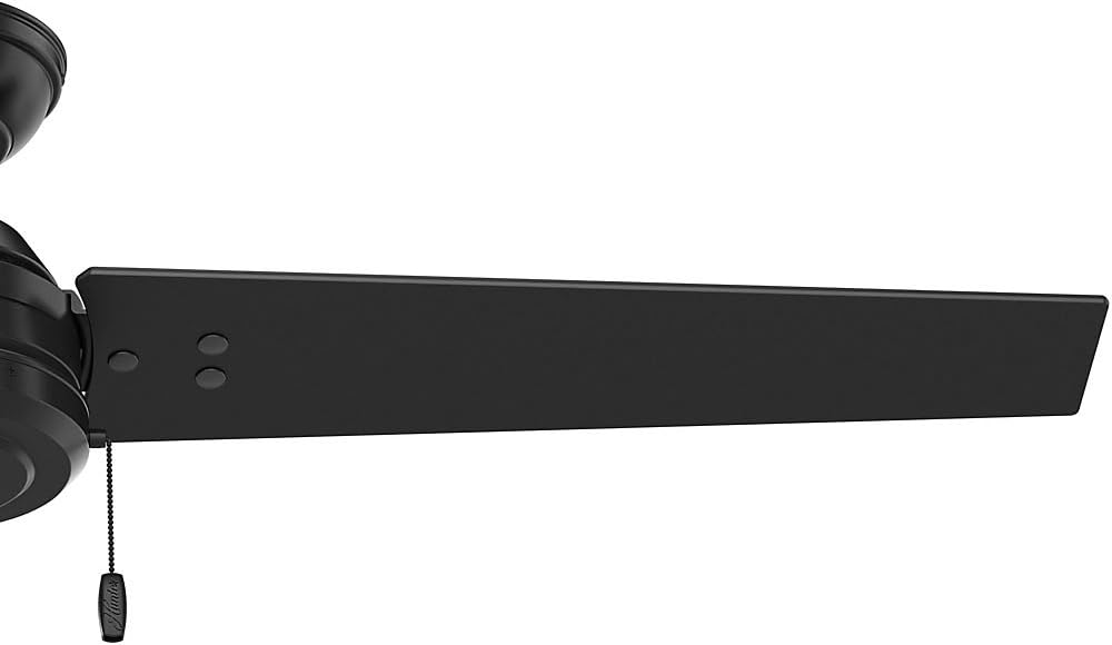 Indoor Outdoor Ceiling Fan with Pull Chain Control, 52, Matte Black G220