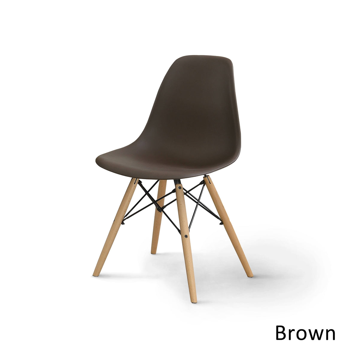 Black Plastic Accent Chairs Set of 2 M125828