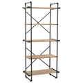 Solid Firwood and Steel Bookcase J125737
