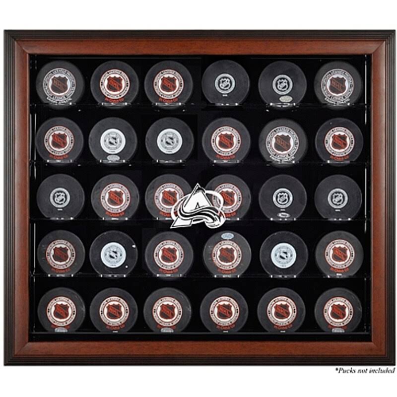 Brown Framed Hockey Puck Display Case D545312