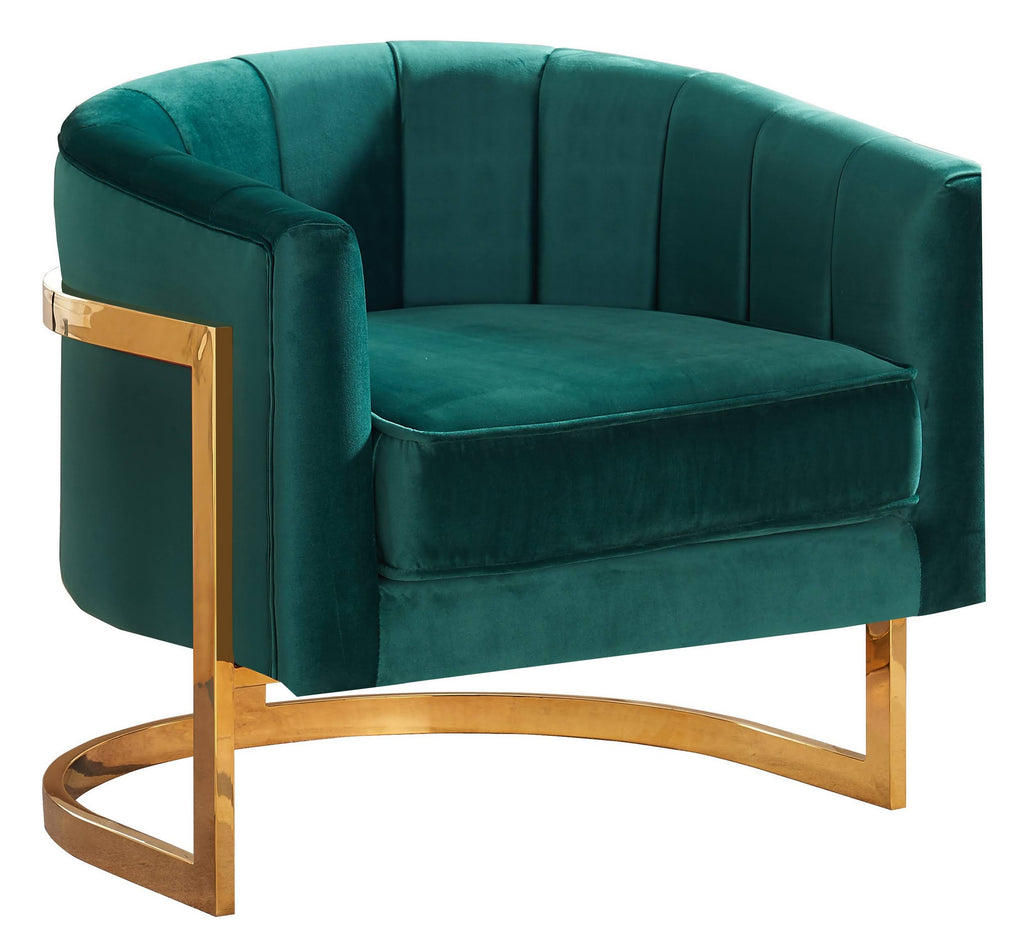 Green Velvet Accent Chair T683