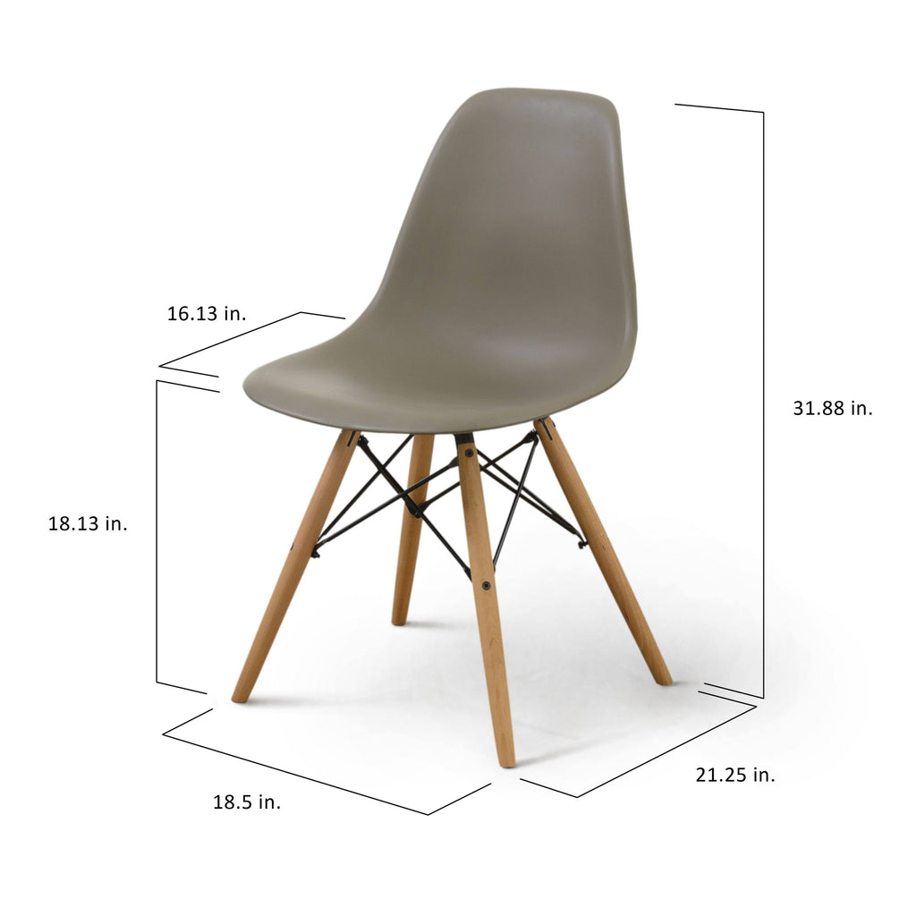 Black Plastic Accent Chairs Set of 2 M125828