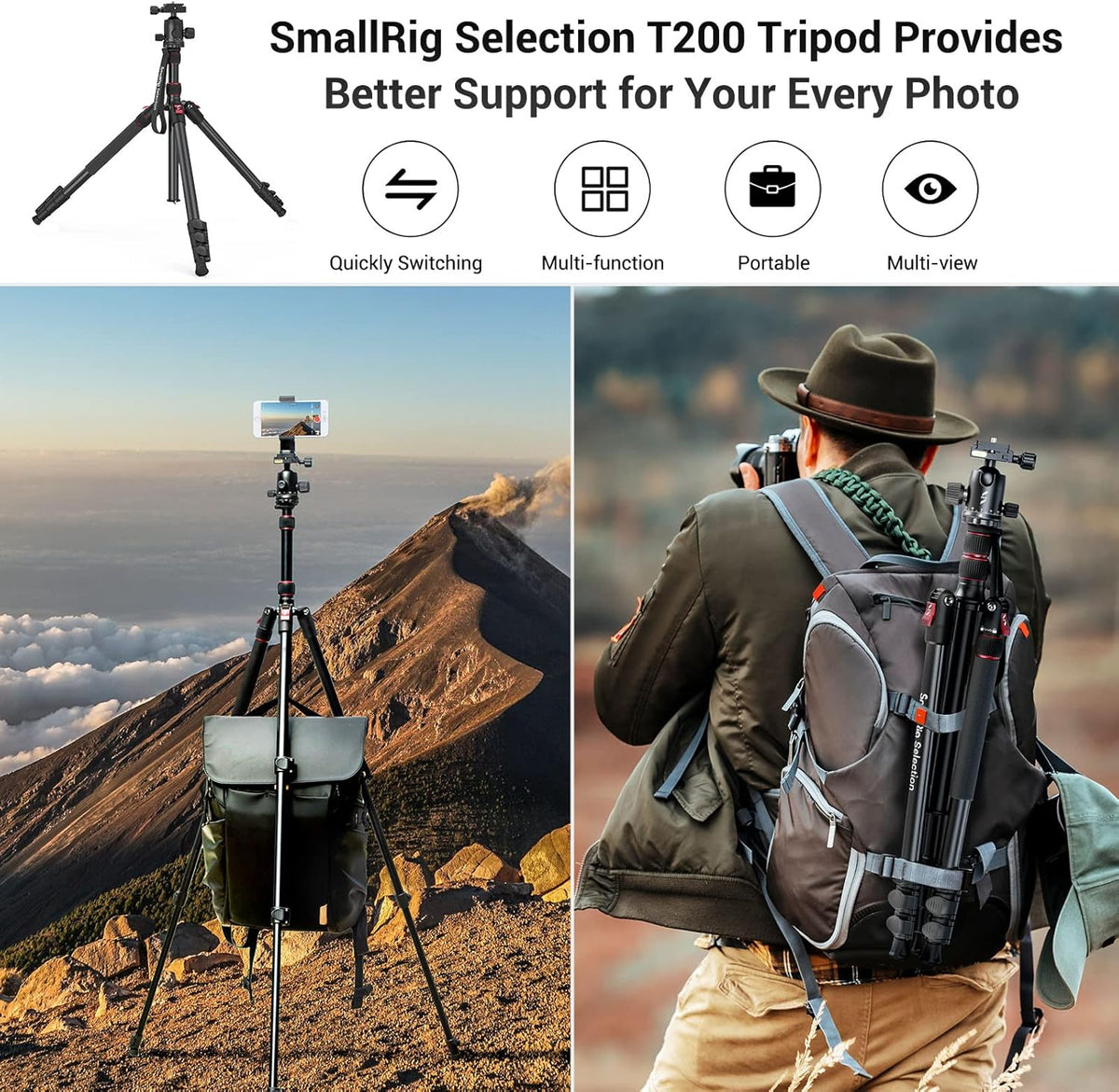 Foldable Aluminum Camera Tripod & Monopod N771031