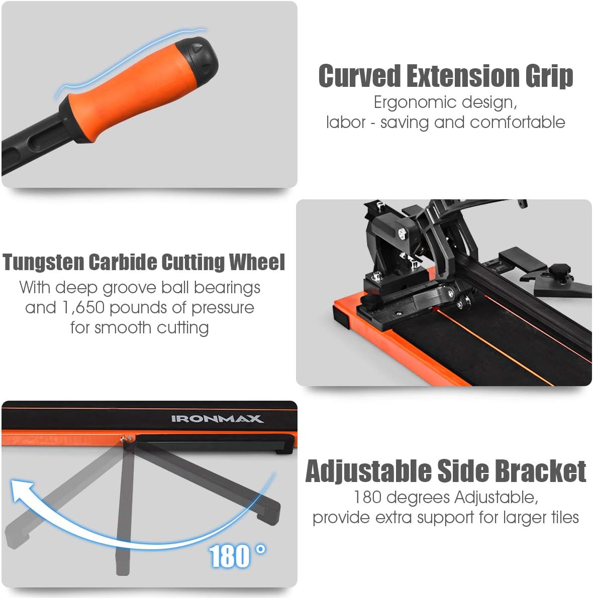 24 Inches Manual Tile Cutter with Tungsten Carbide Cutting Wheels M528