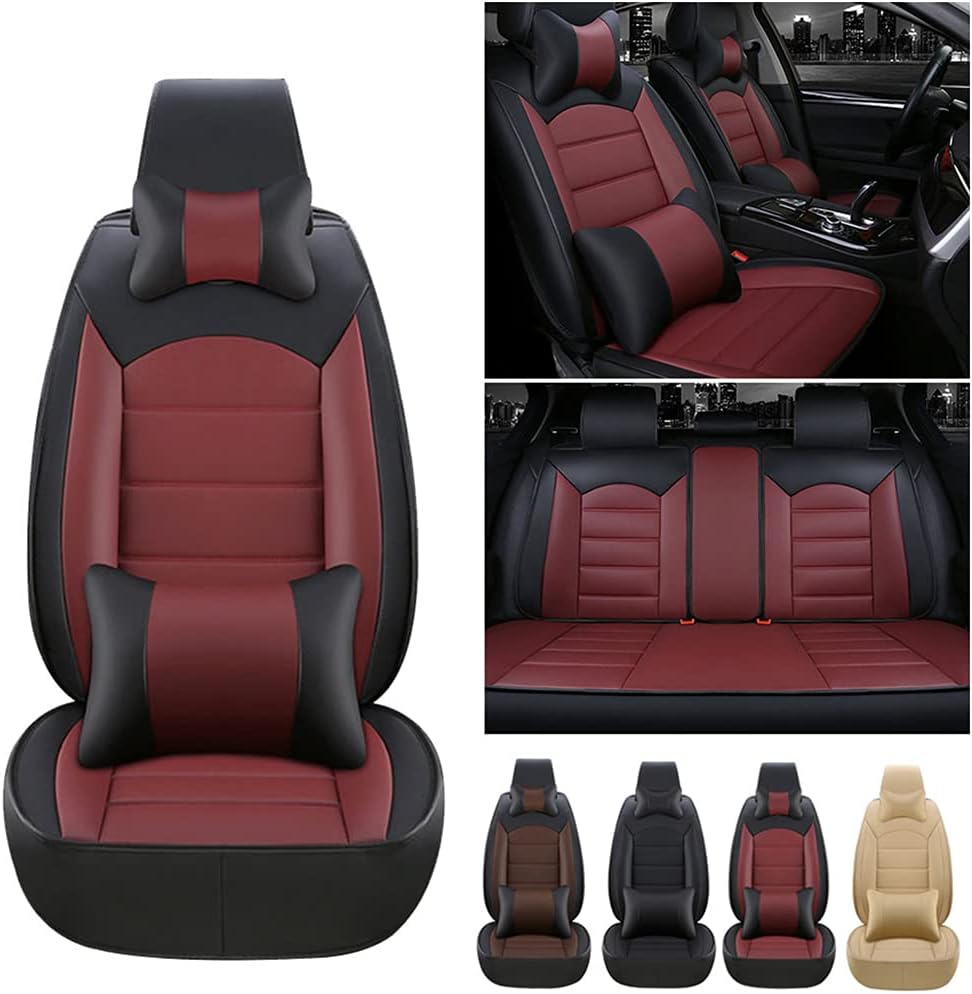 Beige PU Leather Car Seat Covers Z8451