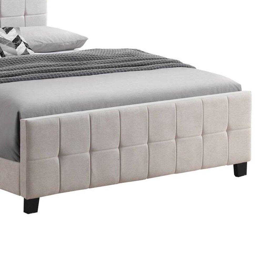 Beige King Upholstered Panel Bed K84447