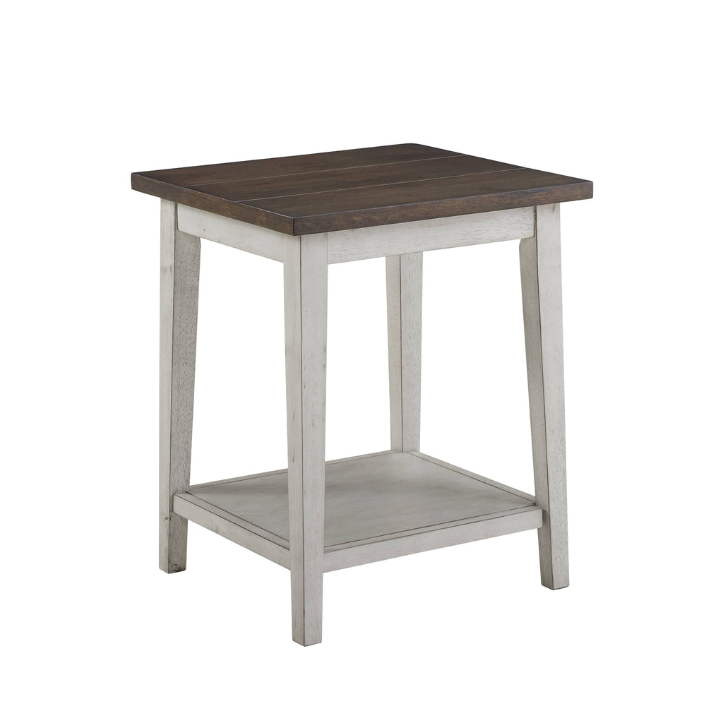 Rustic Open-Shelf Side Table J99928