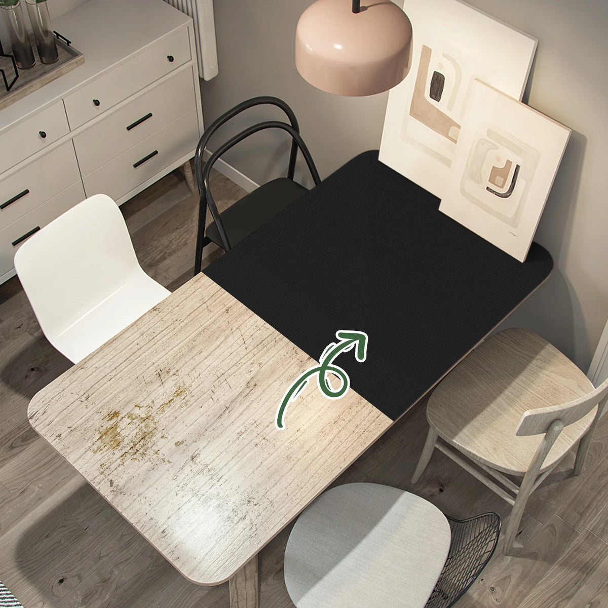 Black Peel and Stick Removable Vinyl Wallpaper B34408
