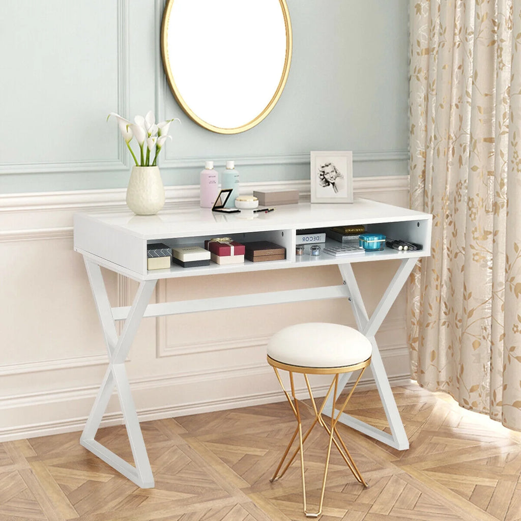 Modern Computer Desk Writing Desk Vanity Table with Storage C542
