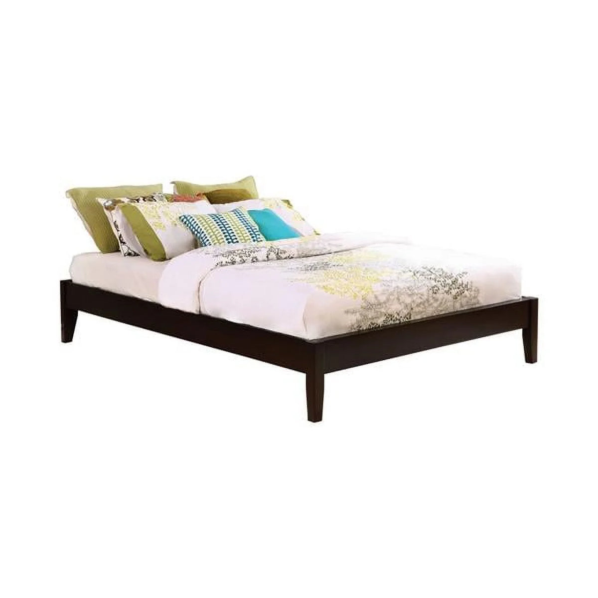 Full Size Dark Brown Wooden Bed Frame D142109