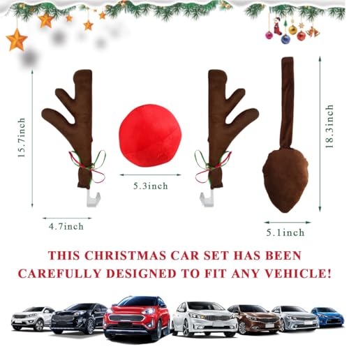 Reindeer Car Kit Antlers Nose Coffee V65904
