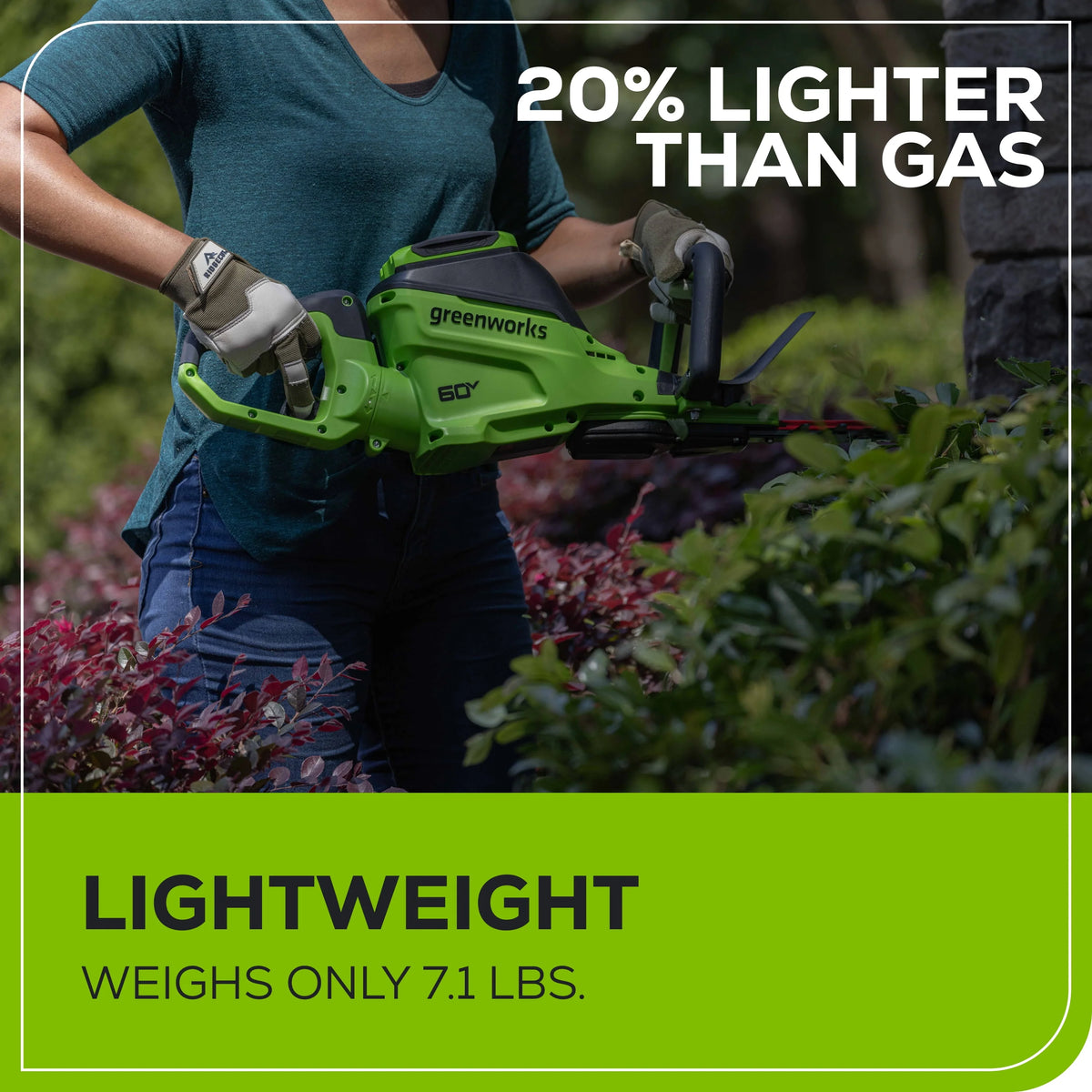 60V 26 Hedge Trimmer with 2.0 Ah Battery & 3 Amp Charger X319