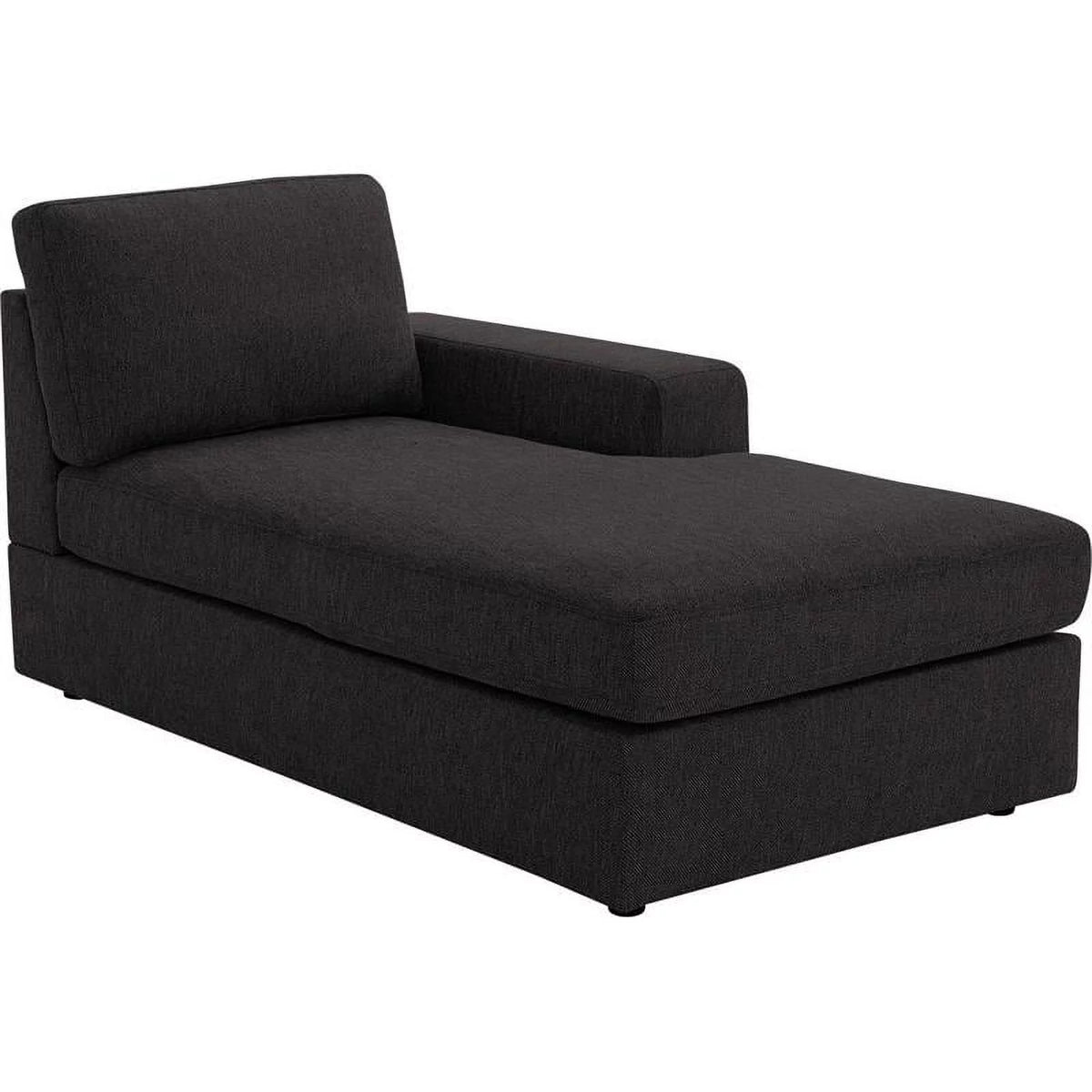 Gray Fabric 4-Seater Sectional Sofa with Reversible Chaise N37072