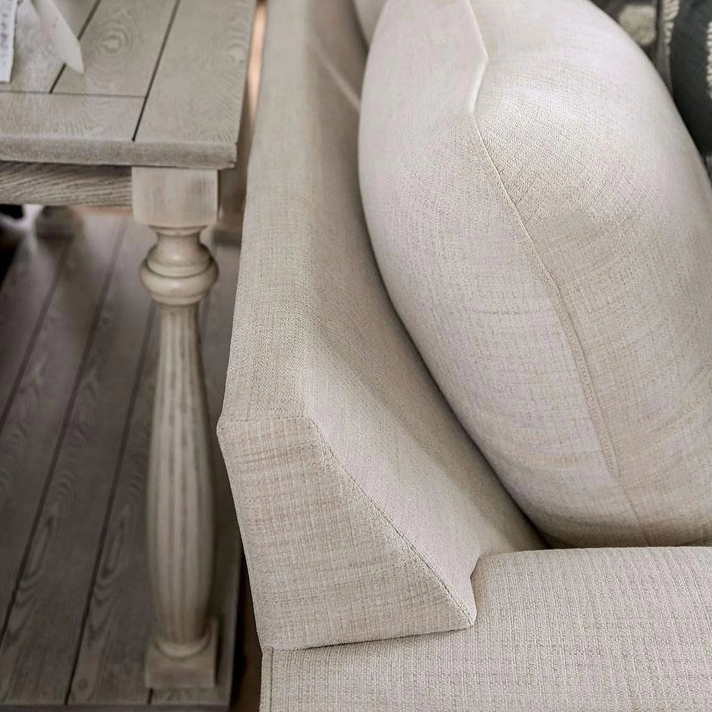 Ivory Fabric Sofa and Loveseat X436909