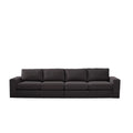 Dark Gray Linen Fabric 4 Seater Sofa Y710092
