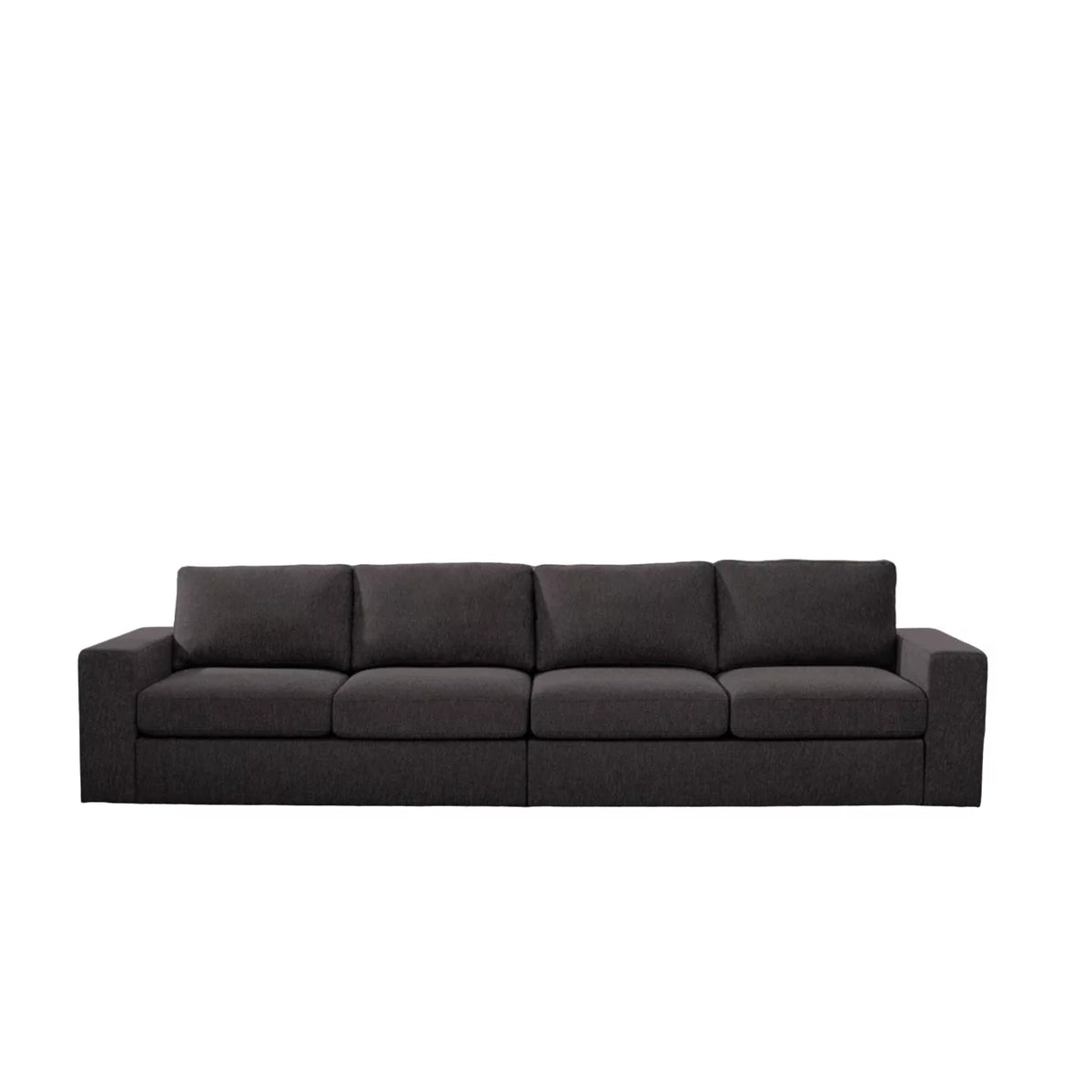 Dark Gray Linen Fabric 4 Seater Sofa Y710092