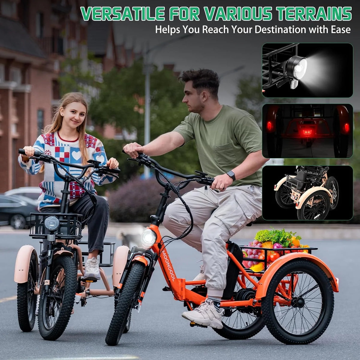 350W 36V 7 Speeds Electric Tricycle E891490