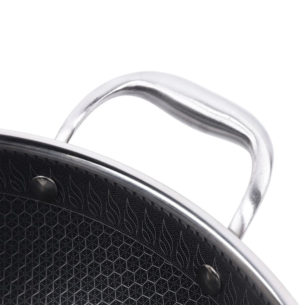 13In Nonstick Stainless Steel Frying Pan with Glass Lid X688