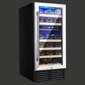 15 Bottle Dual Zone Stainless Steel Wine Cooler I444056