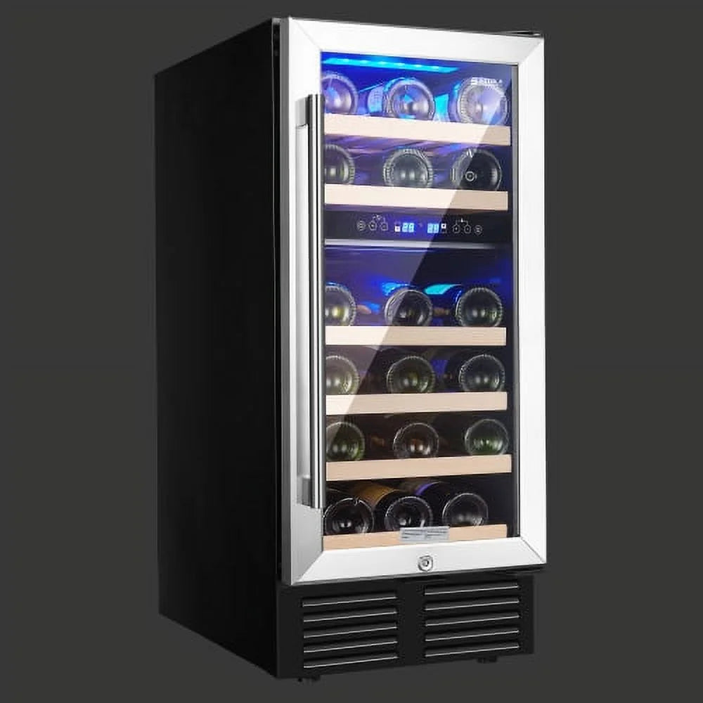 15 Bottle Dual Zone Stainless Steel Wine Cooler I444056