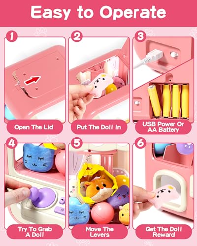 Mini Claw Machine with Music and 35 Mini Toys R388