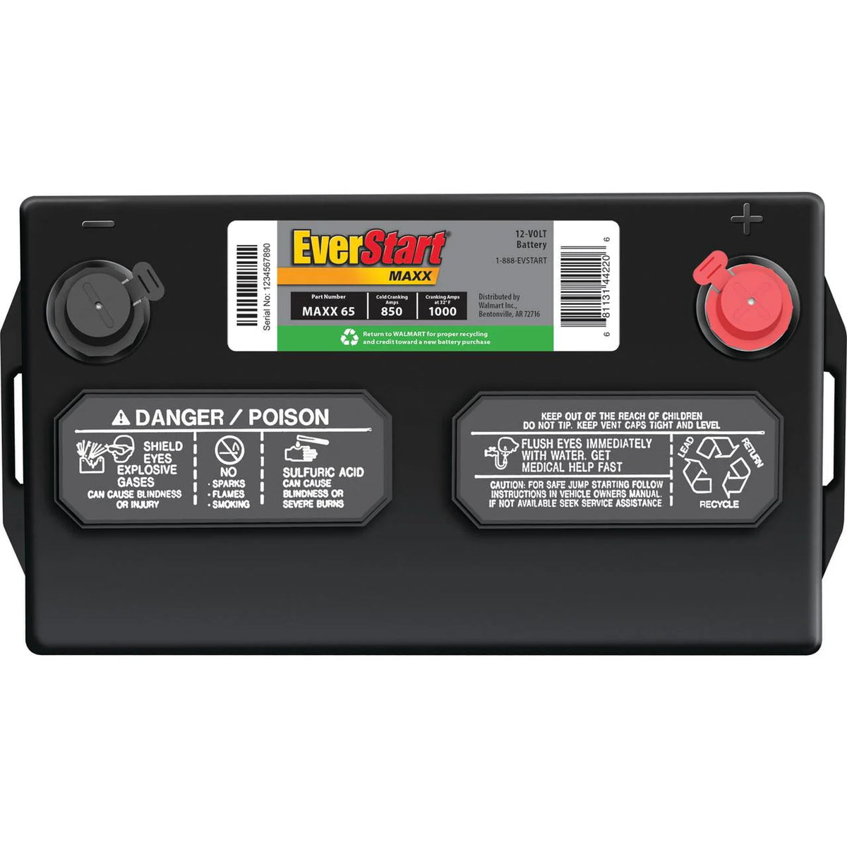 Lead Acid Automotive Battery Group Size 65 12 Volt 850 CCA L343