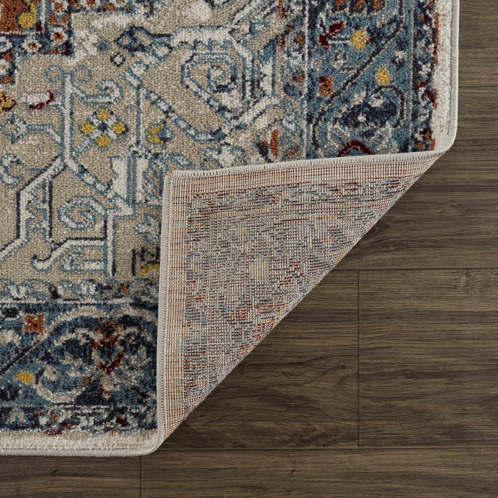 Blue Terra Cotta Cream Persian Area Rug G502518