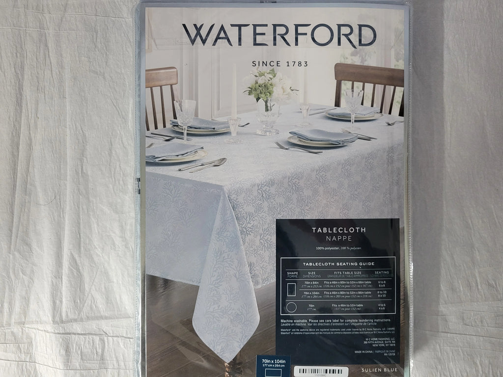 Blue 70x104" Polyester Tablecloth W8284