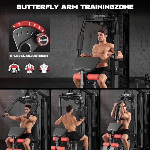 Multifunctional Home Gym with 150LBS Weight Stack E8230