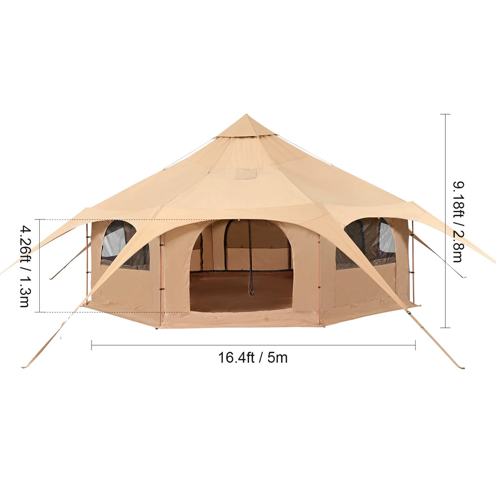 Canvas 4 Seasons Bell Tent with Stove Jack G648