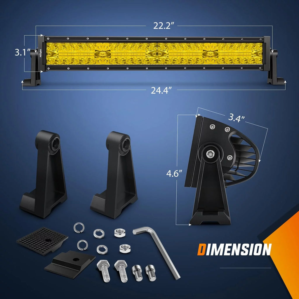 Amber 22 Inch 480W Triple Row LED Light Bar J8917