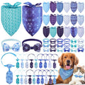 60 Pieces Winter Dog Bandanas Bow Ties Adjustable Pet Scarf N53546