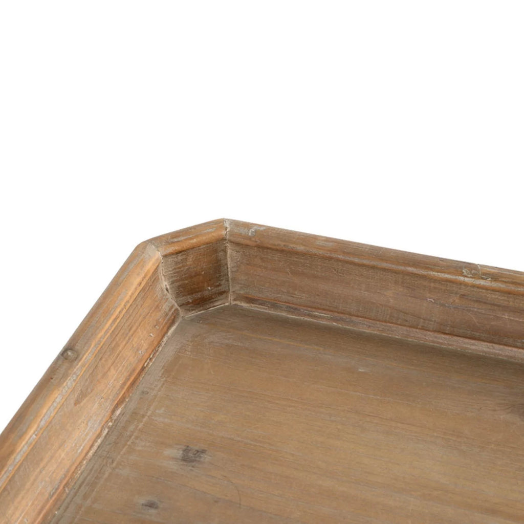 Aged White Square Side Table E7351