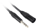 Black XLR to 1/4 TRS Balanced Cables O70554