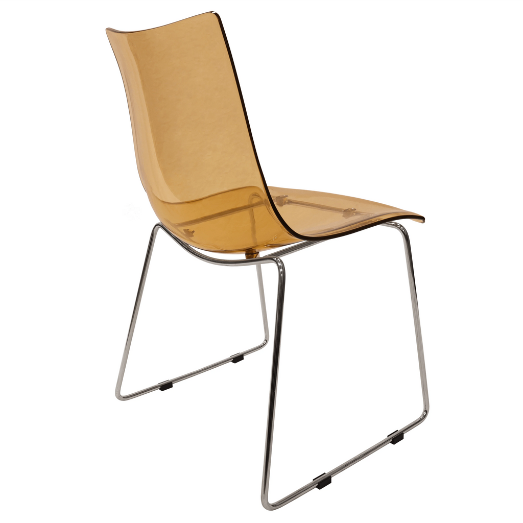 Amber Acrylic Stackable Side Chair Set of 4 L8178