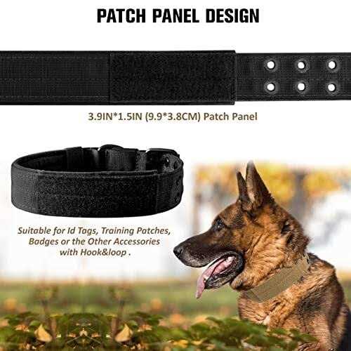 Nylon Adjustable Heavy Duty Tactical Dog Collar W704513
