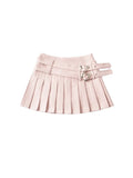 Pleated Heart Buckle Skirt N900