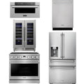 36 Gas Range, Refrigerator, Dishwasher, Microwave and Wine Cooler A589