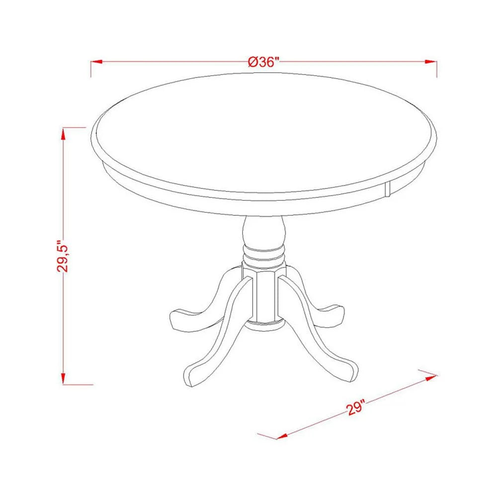 Antique White Wood Dining Table with Pedestal Legs Q332