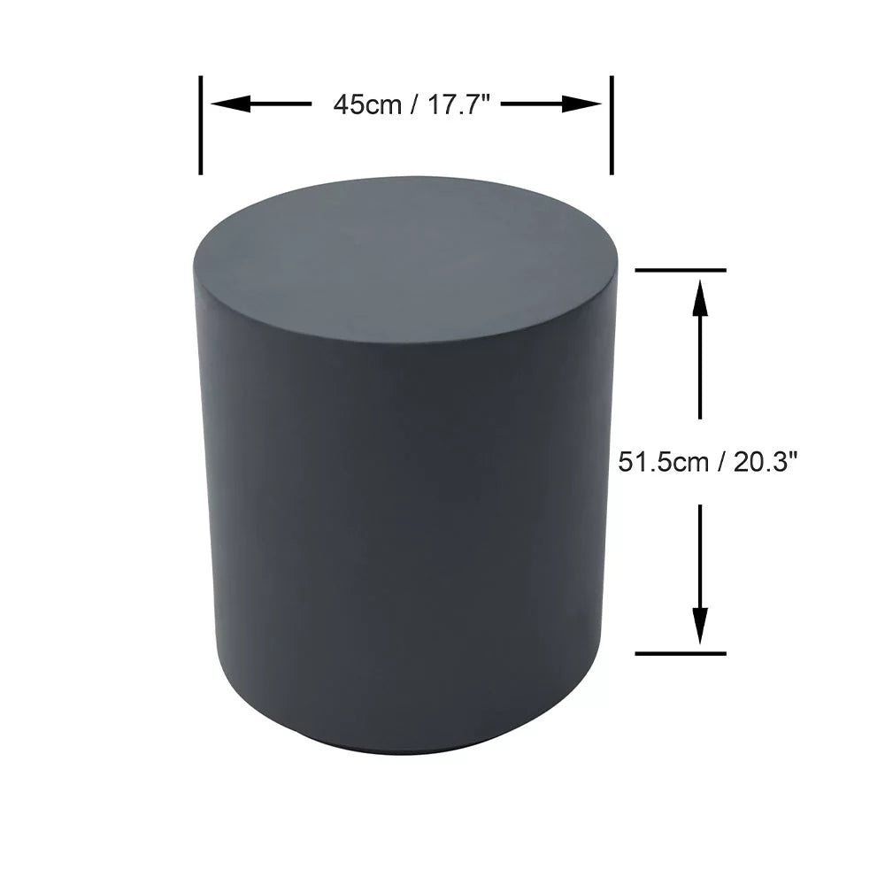 Slate Black Round Coffee Table End Table Set of 3 T51949