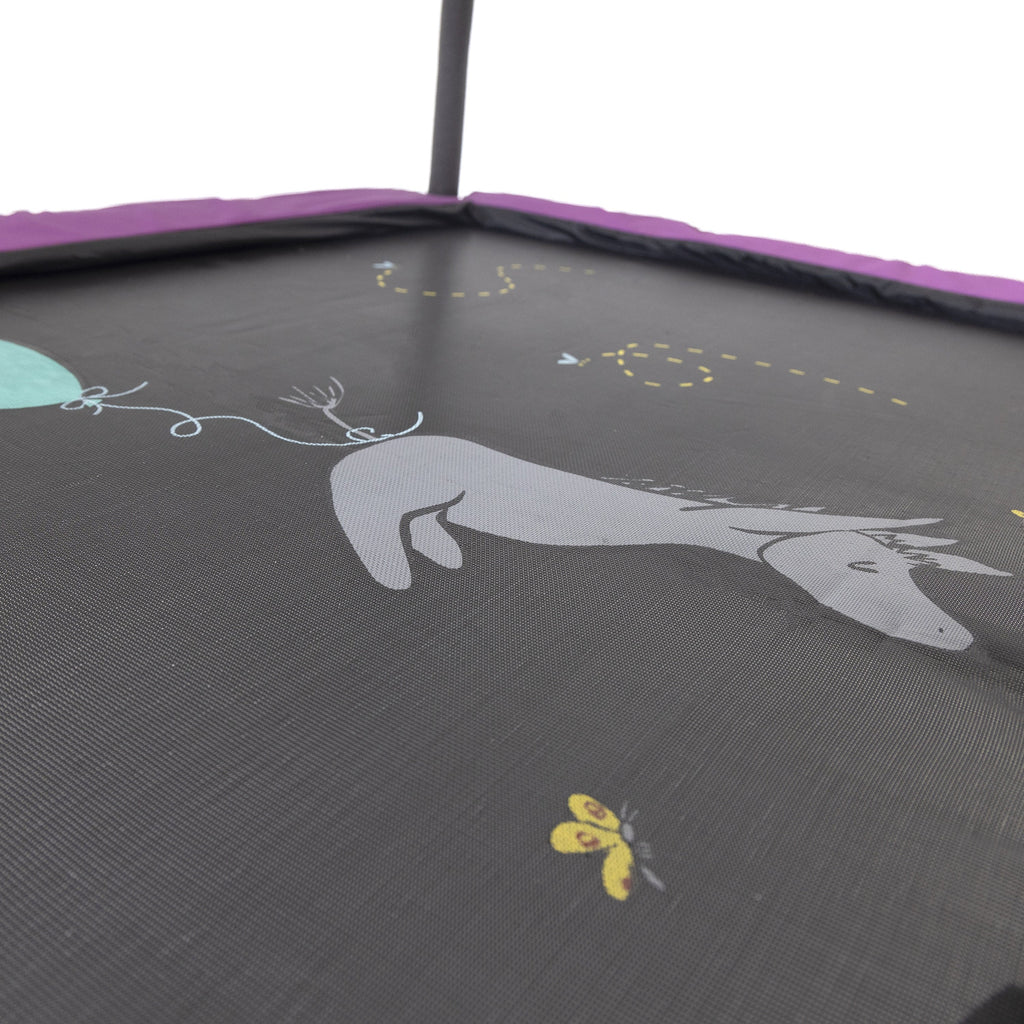6x4ft Indoor Mini Trampoline with Net Enclosure F94456