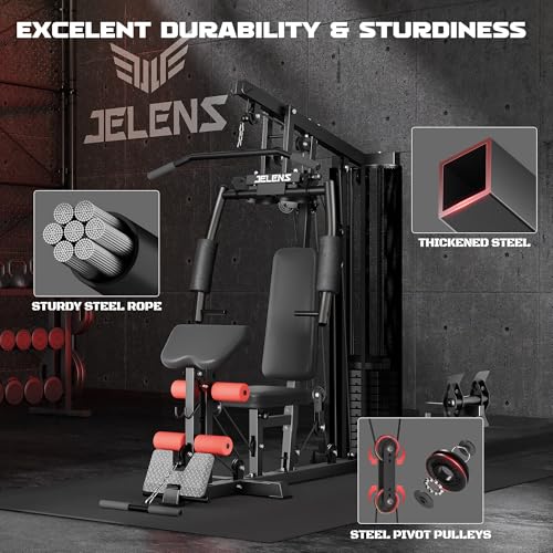 Multifunctional Home Gym with 150LBS Weight Stack E8230