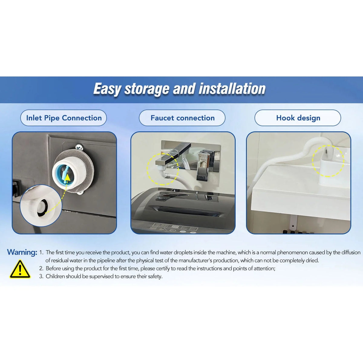 Portable Automatic Washing Machine 8 Water Levels 10 Programs L674499