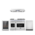 48 Gas Range, Under Cabinet Range Hood, Dishwasher and Wine Cooler I6141