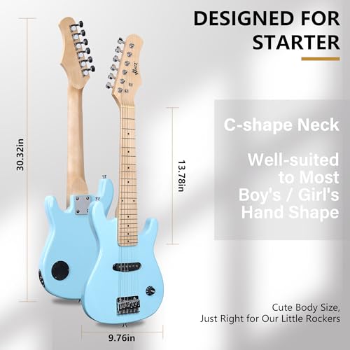 30 Inches Right Handed Kids Electric Guitar with Beginner Kit X389