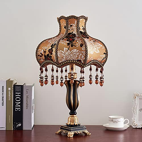 Brown Handmade Fabric Shade Table Lamp A33694