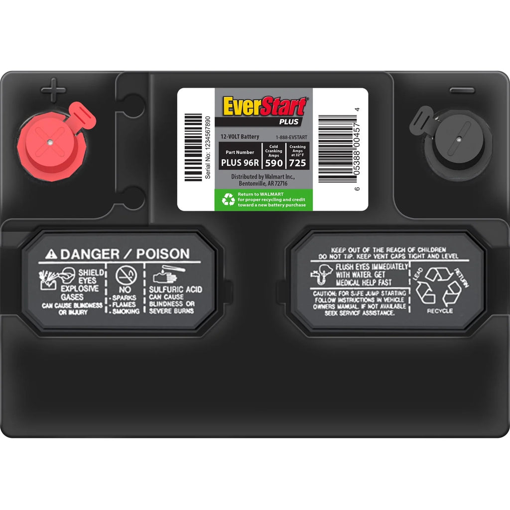 Lead Acid Automotive Battery Group Size 96R 12 Volt 590 CCA P329879